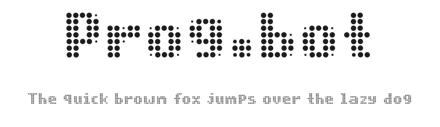 Prog.bot by Divide by Zero — Display Font
