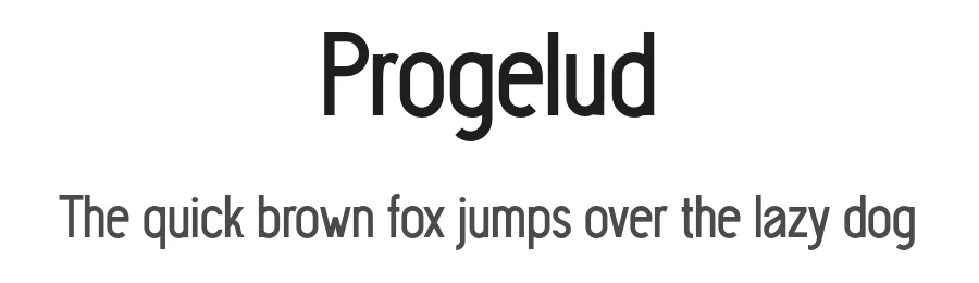 Progelud by Bearytype — Sans Serif Font