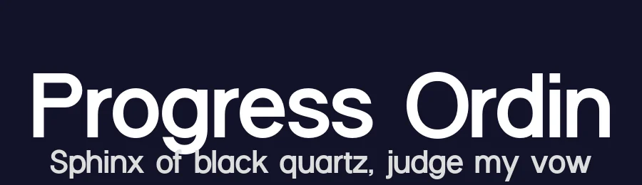 Progress Ordin by Khay Redd — Sans Serif Font — thumbnail 2
