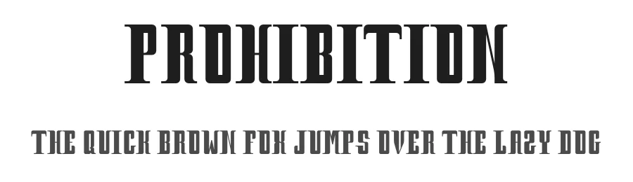 Prohibition by Niels Beyer — Decorative Font
