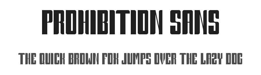 Prohibition Sans by Niels Beyer — Sans Serif Font