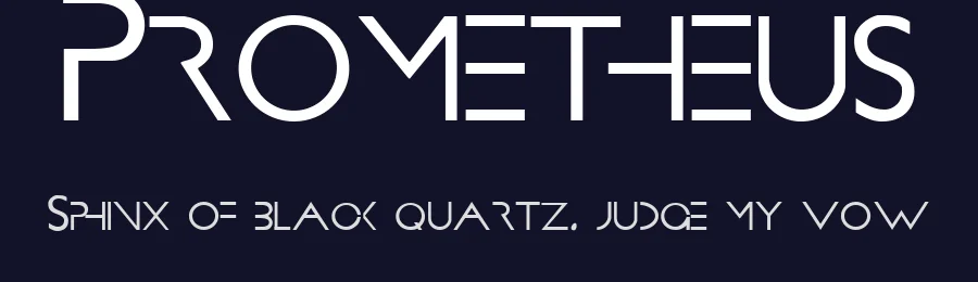 Prometheus by SpideRaYsfoNtS — Display Font — thumbnail 2