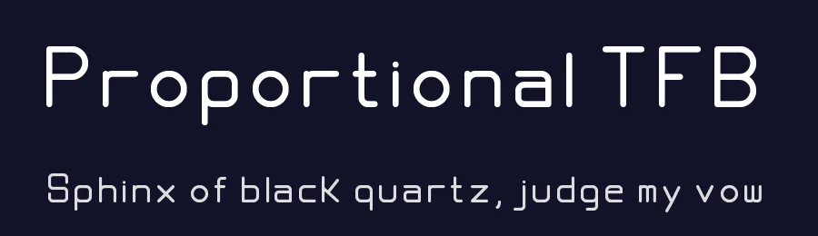 Proportional TFB by zanatlija — Sans Serif Font — thumbnail 2