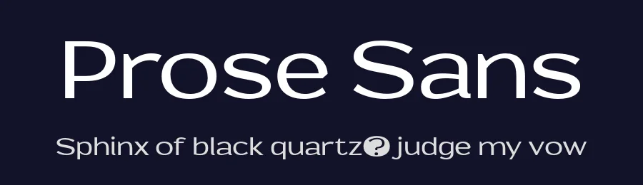 Prose Sans by Ayca Atalay — Sans Serif Font — thumbnail 2