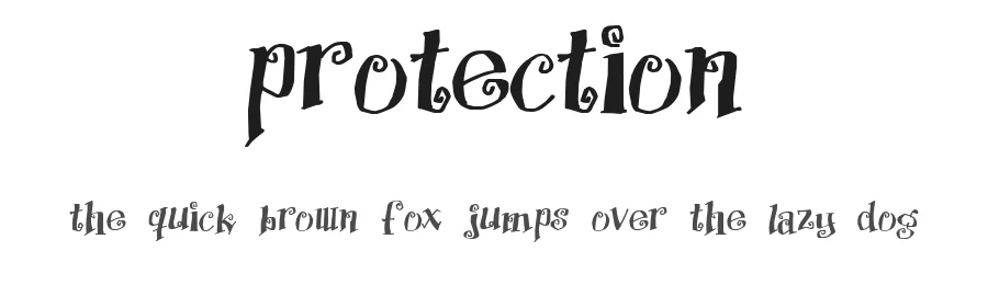 Protection by Pizzadude — Decorative Font