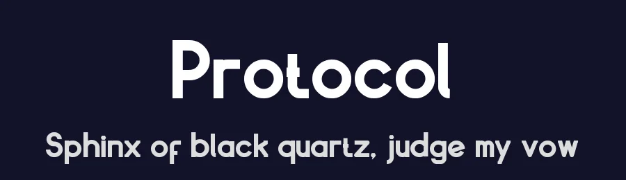 Protocol by Akhmad Mujayyid — Sans Serif Font — thumbnail 2