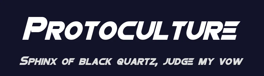 Protoculture by Pixel Sagas — Display Font — thumbnail 2