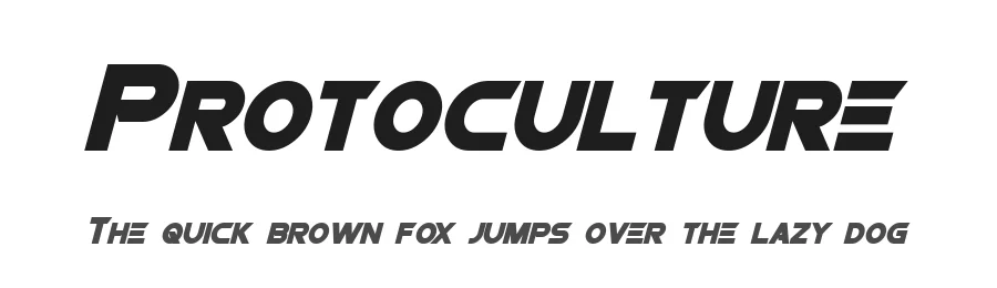 Protoculture by Pixel Sagas — Display Font