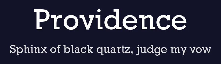 Providence by AJ Paglia — Sans Serif Font — thumbnail 2