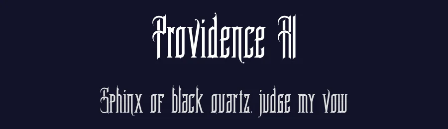 Providence RI by Pilaster Davy — Decorative Font — thumbnail 2