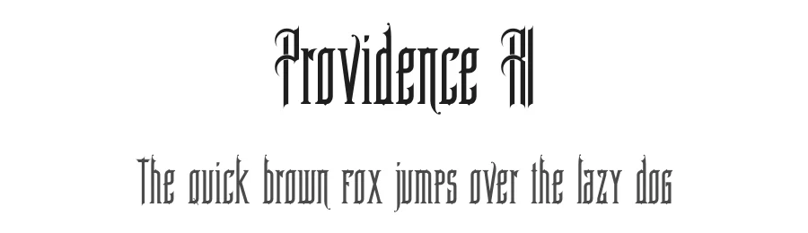 Providence RI by Pilaster Davy — Decorative Font