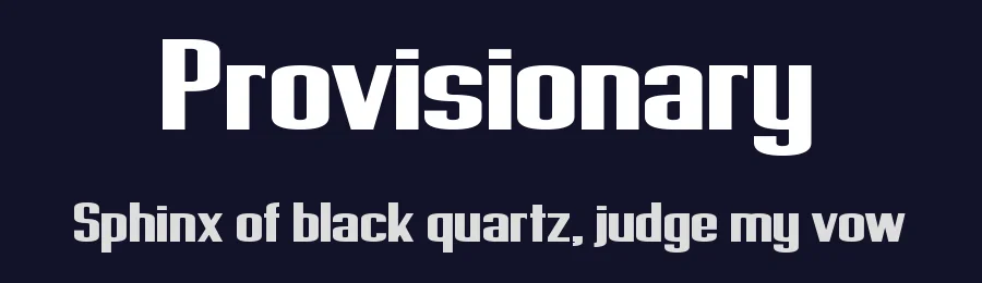 Provisionary by Chequered Ink — Sans Serif Font — thumbnail 2