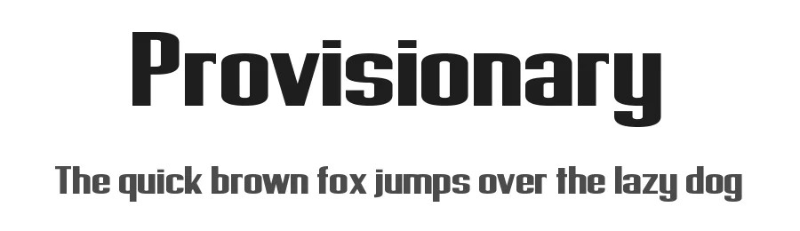 Provisionary by Chequered Ink — Sans Serif Font