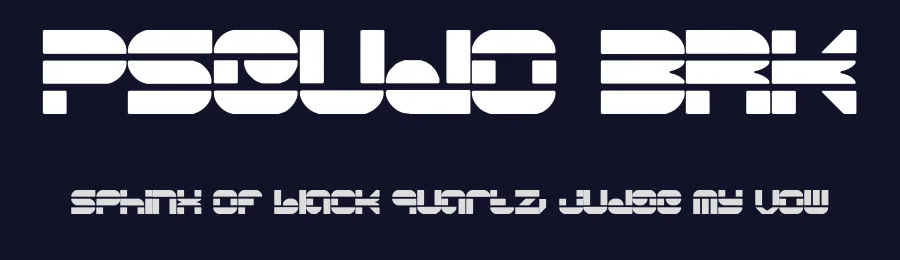 Pseudo BRK by Ænigma — Display Font — thumbnail 2