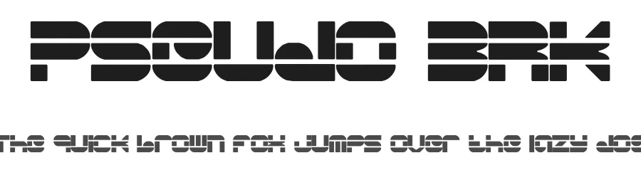 Pseudo BRK by Ænigma — Display Font