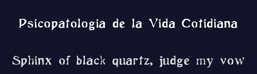Psicopatologia de la Vida Cotidiana by Daniel Wernëck — Decorative Font — thumbnail 2