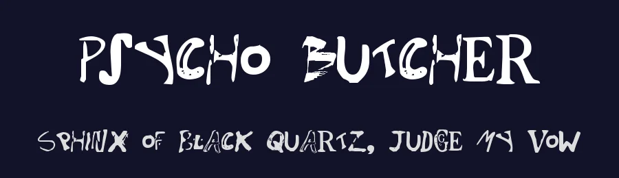 Psycho Butcher by Iconian Fonts — Decorative Font — thumbnail 2