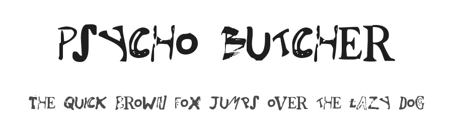 Psycho Butcher by Iconian Fonts — Decorative Font