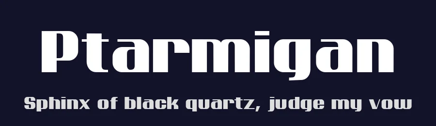 Ptarmigan by Tepid Monkey — Display Font — thumbnail 2
