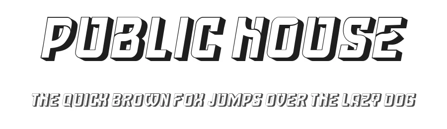Public House by Vladimir Nikolic — Decorative Font