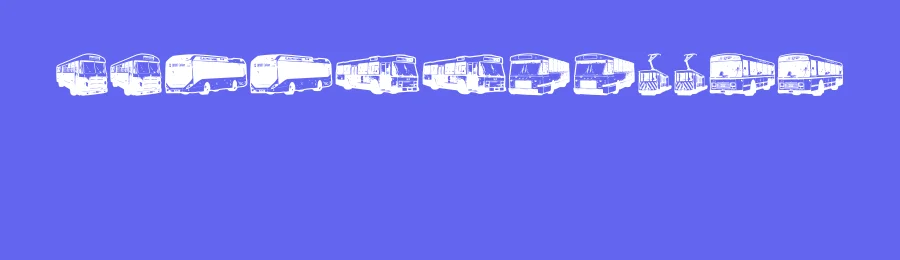 Public Transport by Vladimir Nikolic — Dingbats Font — thumbnail 3