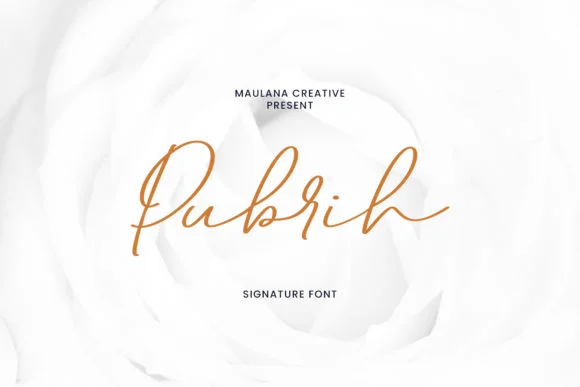 Pubrih Font by Maulana Creative — Script Handwritten Font