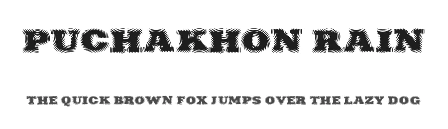 Puchakhon Rain by A.z. — Decorative Font