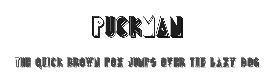 PuckMan by Jeff Bensch — Decorative Font
