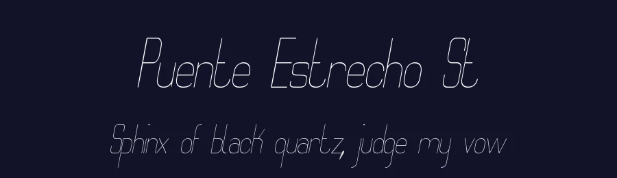Puente Estrecho St by Southype — Sans Serif Font — thumbnail 2