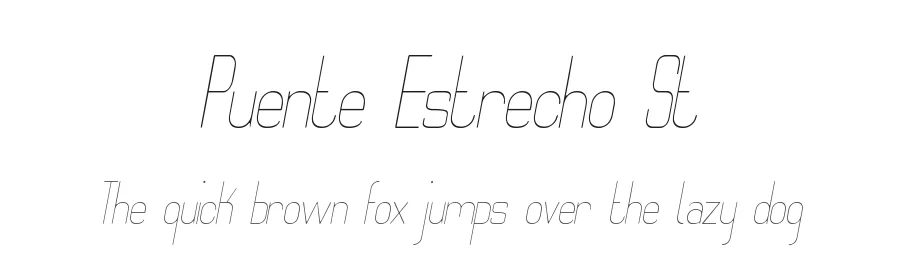 Puente Estrecho St by Southype β Sans Serif Font