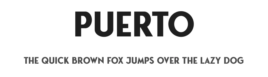 Puerto by Don Marciano — Sans Serif Font
