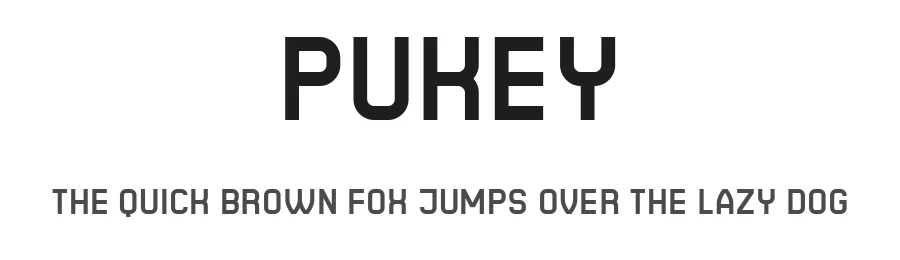 Pukey by Vladimir Nikolic β Sans Serif Font