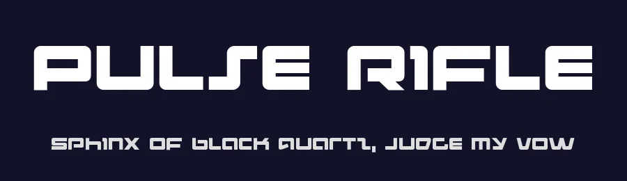 Pulse Rifle by Iconian Fonts — Display Font — thumbnail 2