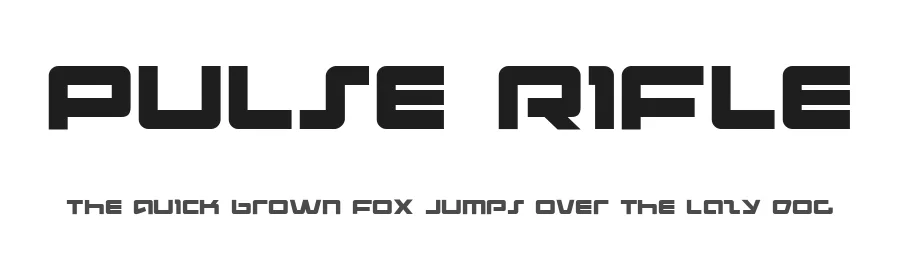 Pulse Rifle by Iconian Fonts — Display Font