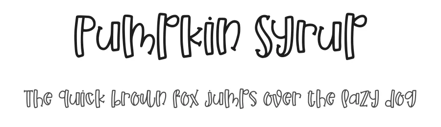 Pumpkin Syrup by Abo Daniel Studio — Decorative Font