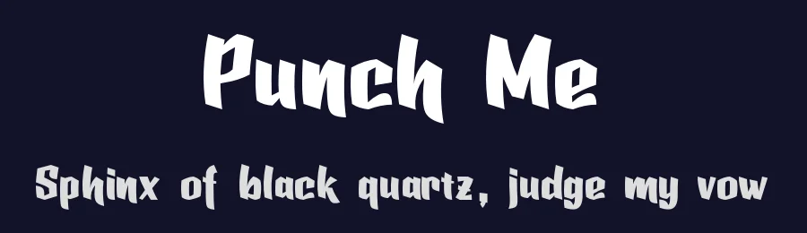 Punch Me by Jujun Gag — Decorative Font — thumbnail 2