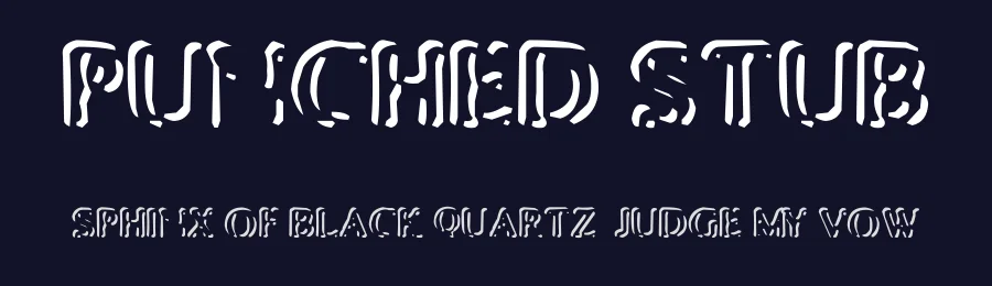 Punched Stub by Spork Thug Typography — Decorative Font — thumbnail 2