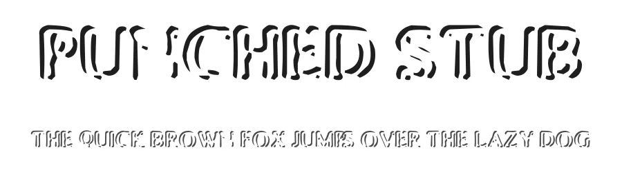 Punched Stub by Spork Thug Typography — Decorative Font