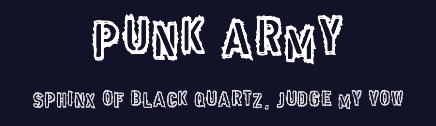 Punk Army by Woodcutter — Decorative Font — thumbnail 2