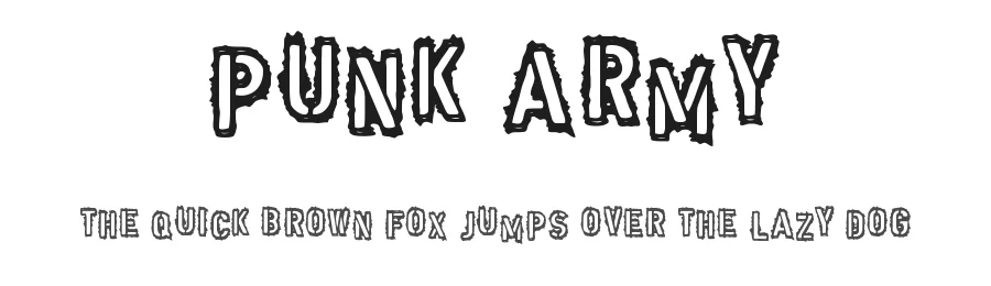Punk Army by Woodcutter β Decorative Font