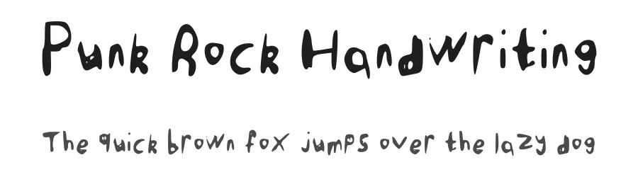 Punk Rock Handwriting