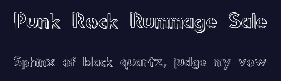 Punk Rock Rummage Sale by Pennyzine — Decorative Font — thumbnail 2