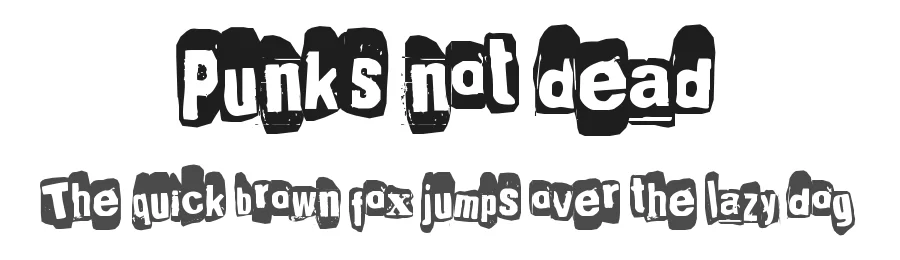 Punk's not dead by p joks — Decorative Font