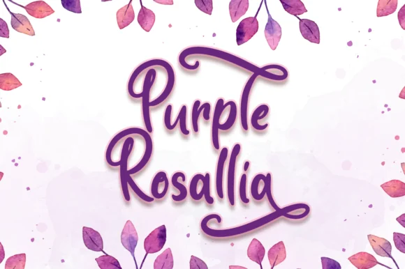 Purple Rosallia Font by attypestudio — Script Handwritten Font