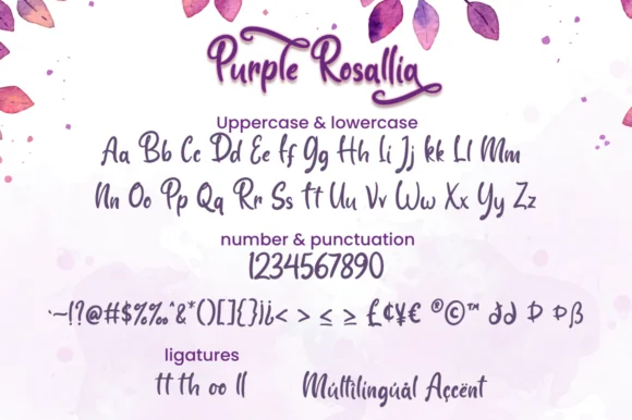 Purple Rosallia Font by attypestudio — Script Handwritten Font — thumbnail 7