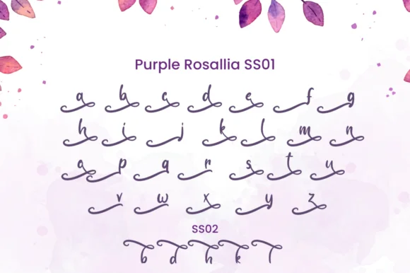 Purple Rosallia Font by attypestudio — Script Handwritten Font — thumbnail 8