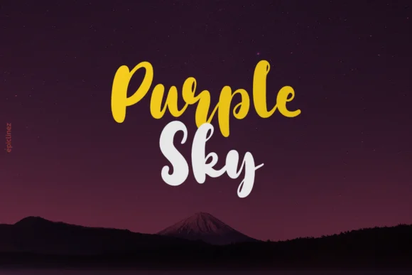 Purple Sky Font by Epiclinez — Script Handwritten Font
