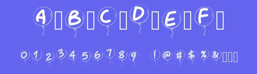 PW Balloon by Peax Webdesign — Decorative Font — thumbnail 3