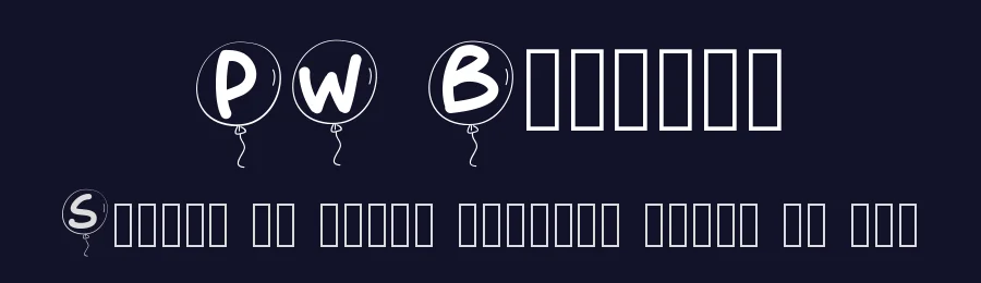 PW Balloon by Peax Webdesign — Decorative Font — thumbnail 2