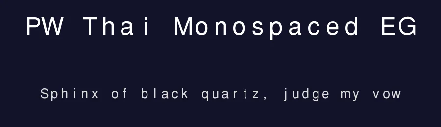 PW Thai Monospaced EG by Eralp Gullep — Dingbats Font — thumbnail 2